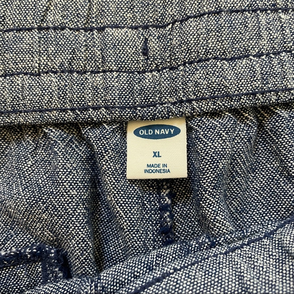 OLD NAVY denim linen blend drawstring shorts size XL - Picture 5 of 6